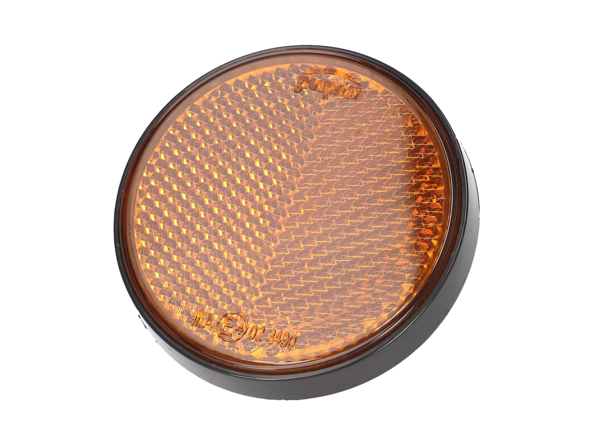 Réflecteur / catadioptre rond orange à visser d.55mm