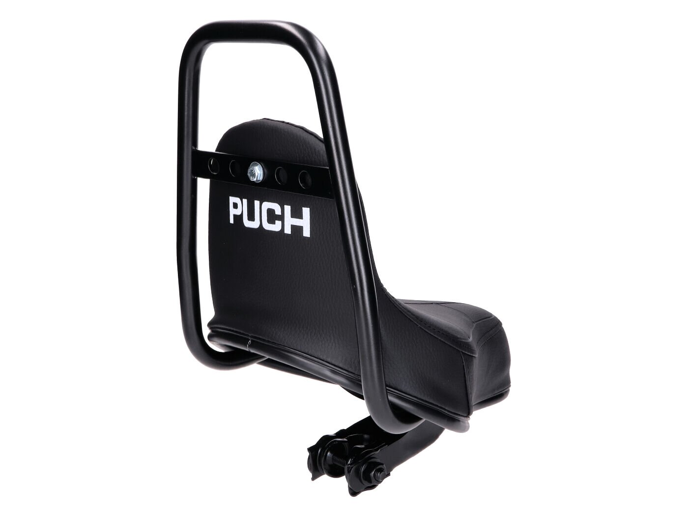 Selle Chopper noire avec lettrage Puch