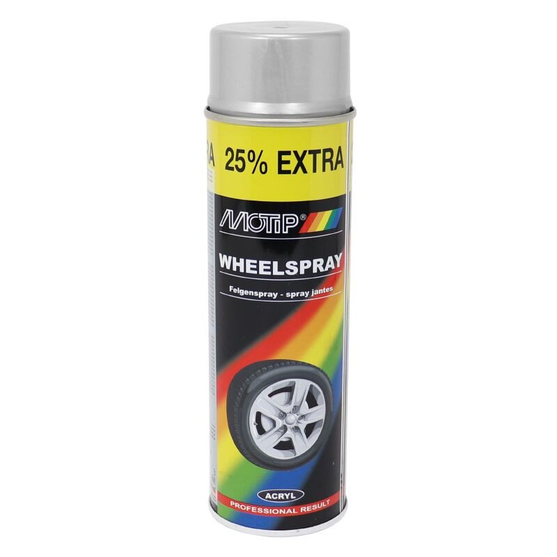 Bombe de peinture pour jantes argent Motip 500ml (Aérosol)