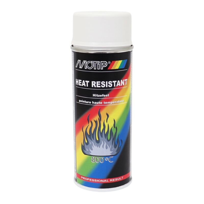 Bombe de peinture haute température 800° blanc Motip 400ml (Aérosol)