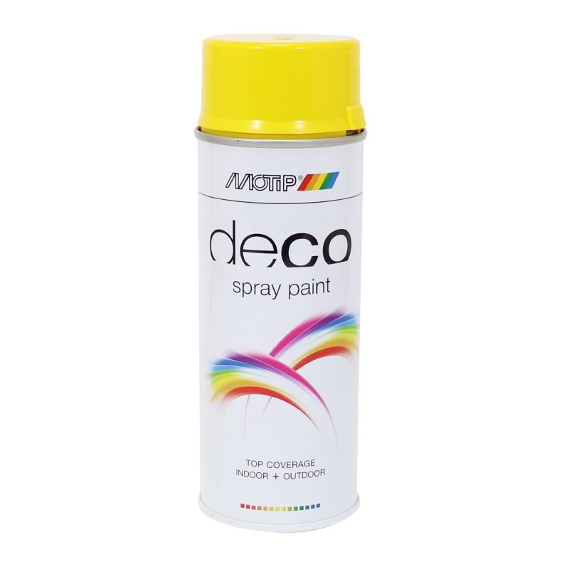 Bombe de peinture jaune colza RAL 1021 Motip 400ml (Aérosol)