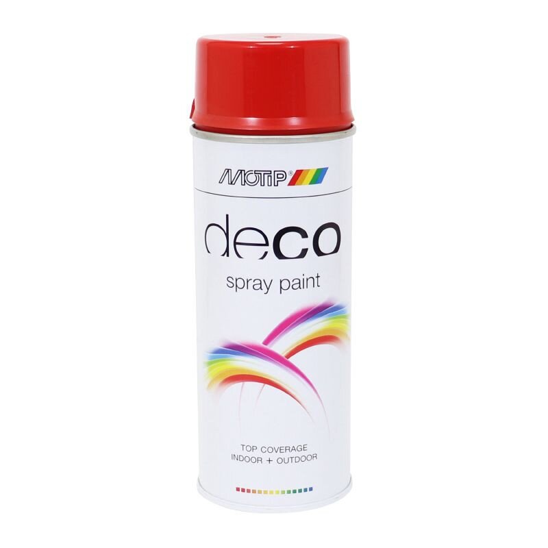 Bombe de peinture rouge feu RAL 3000 Motip 400ml (Aérosol)