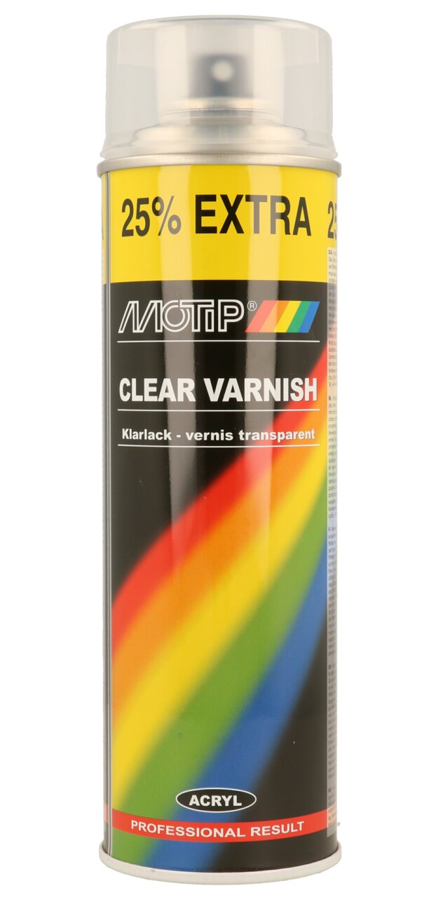 Motip Vernis transparent brillant 500ml (Aérosol)