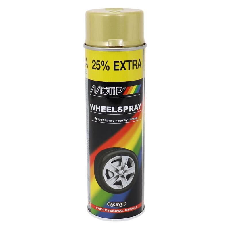 Bombe de peinture pour jantes or Motip 500ml (Aérosol)