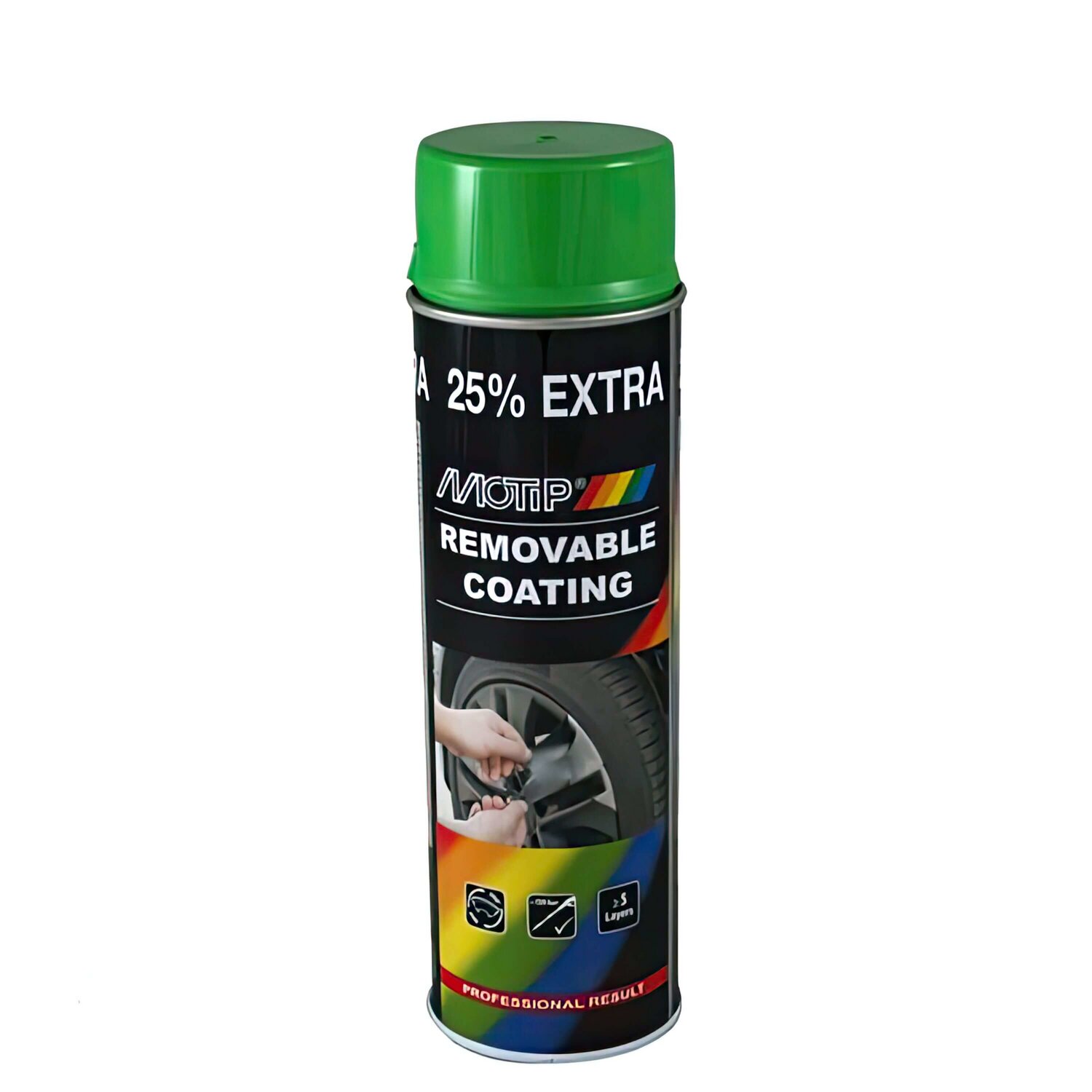 Bombe de peinture pelable vert Motip Sprayplast 500ml (Aérosol)