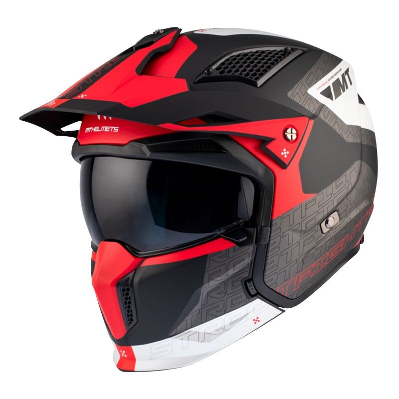 Casque Trial MT Helmets Streetfighter SV S Totem gris / rouge XXL