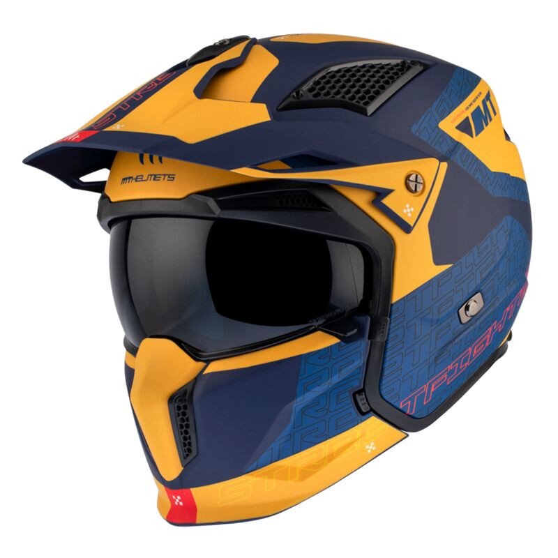 Casque Trial MT Helmets Streetfighter SV S Totem bleu / jaune XXL