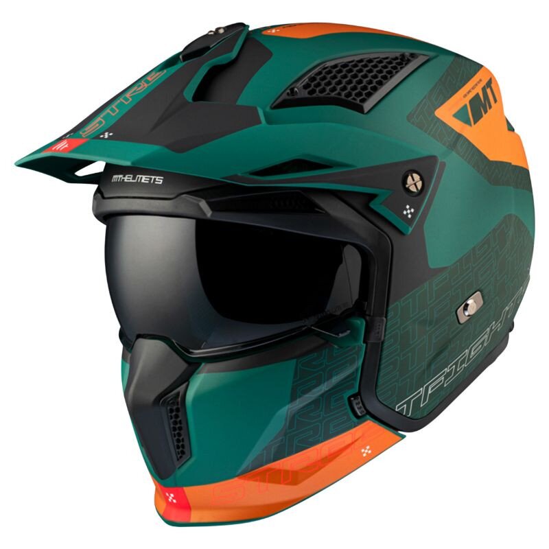 Casque Trial MT Helmets Streetfighter SV S Totem vert / orange XXL