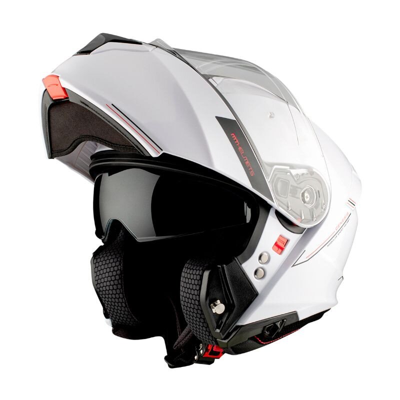 Casque Modulable MT Helmets GENESIS blanc brillant XXL