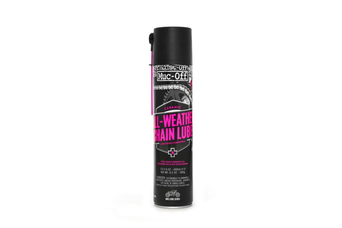 Lubrifiant ceramic chaîne toutes conditions Muc-Off en spray 400ml