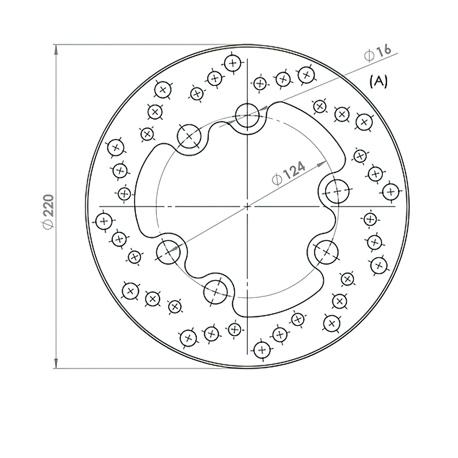 Disque de frein avant 220mm NG Brake Disc Suzuki RMX / SMX