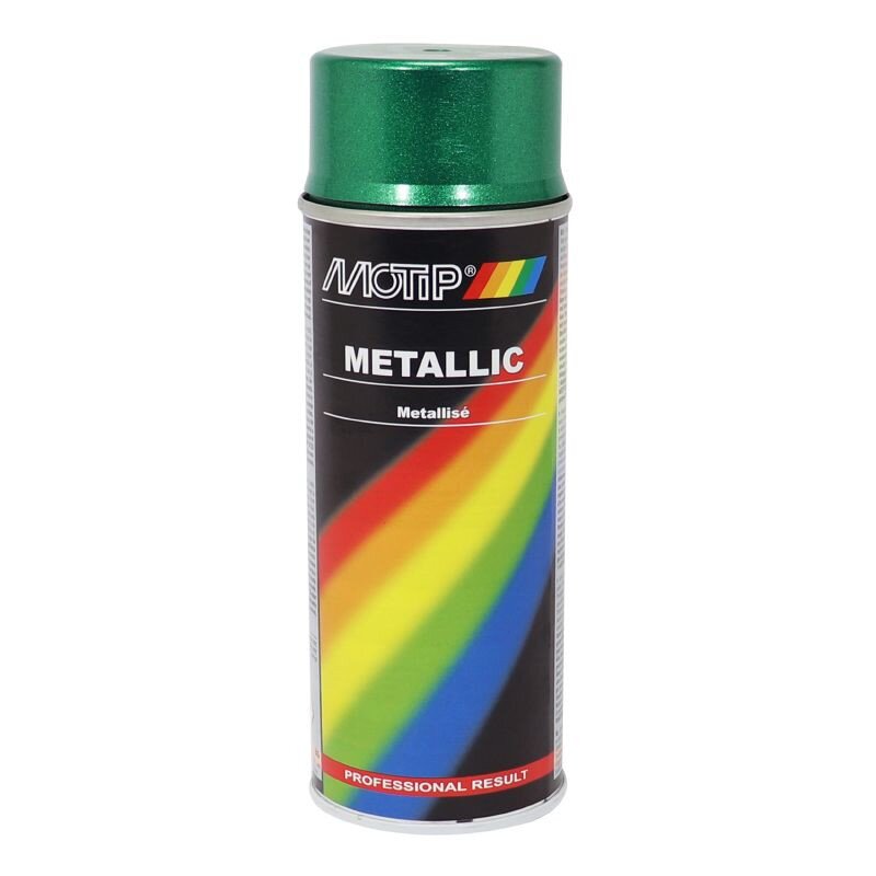 Bombe de peinture métallisée vert Motip 400ml (Aérosol)