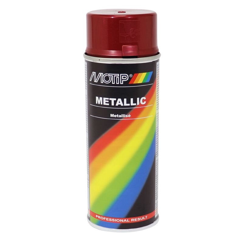 Motip Bombe de peinture métallisée rouge 400ml (Aérosol)