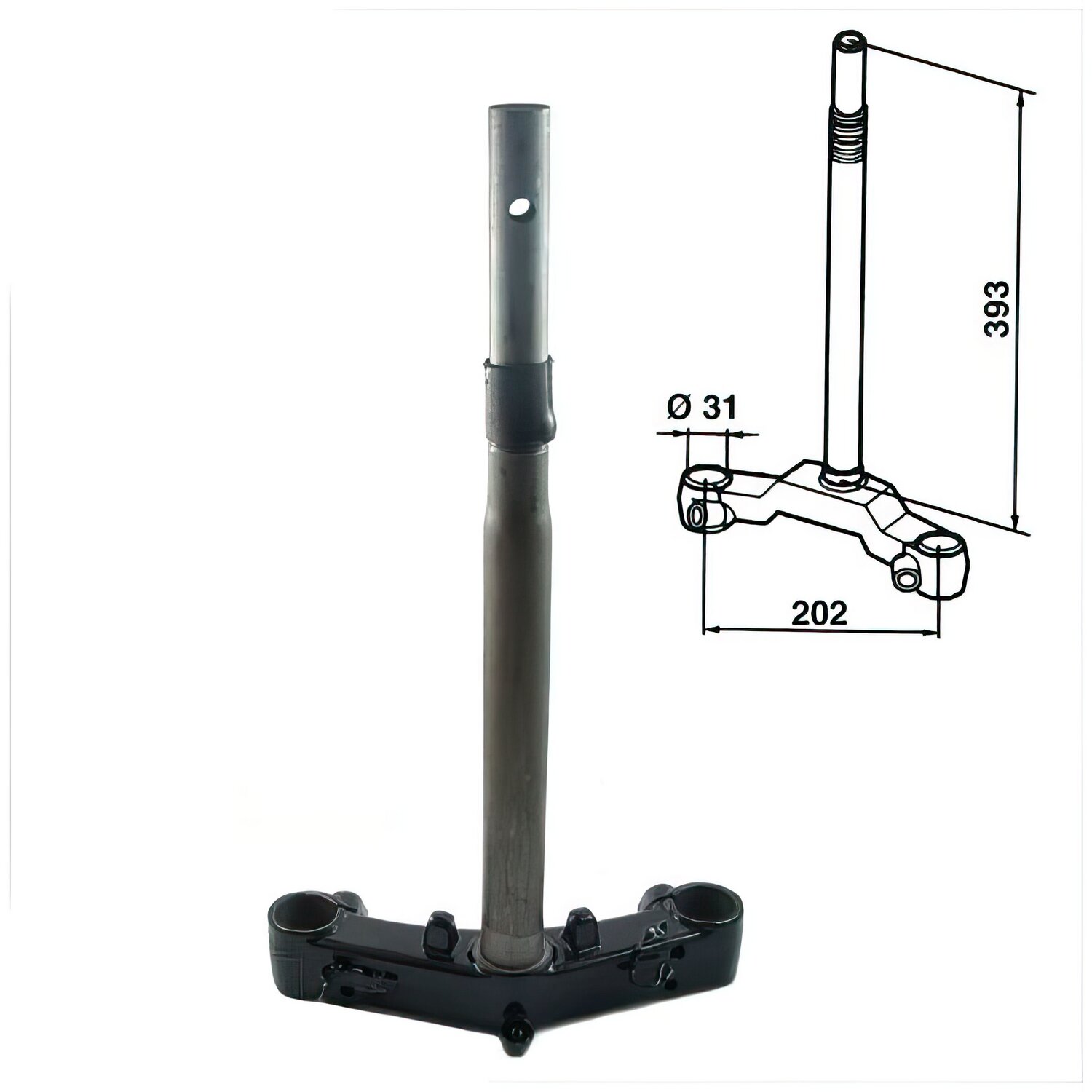 Té de fourche Kymco Agility 12"