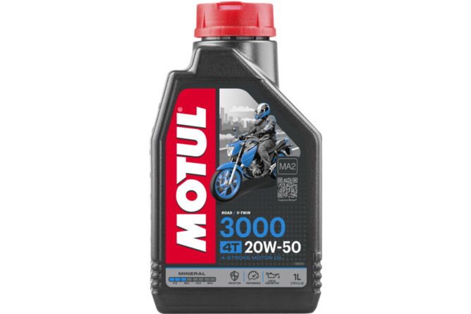 Huile moteur 4T Motul 3000 20W-50 1L