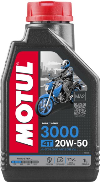 Huile moteur 4T Motul 3000 20W-50 1L