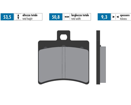 Plaquettes de frein Polini Sintered Aprilia SR50 / Sportcity