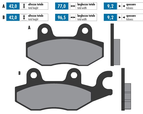Plaquettes de frein Polini Sintered Kymco Agility