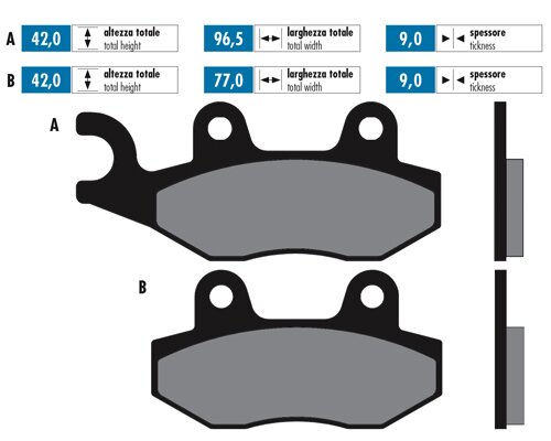 Plaquettes de frein Polini Sintered Kymco Agility