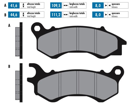 Plaquettes de frein Polini Original Honda PCX 125