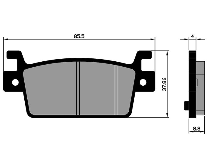 Plaquettes de frein Polini Original arrière Kymco AK 550