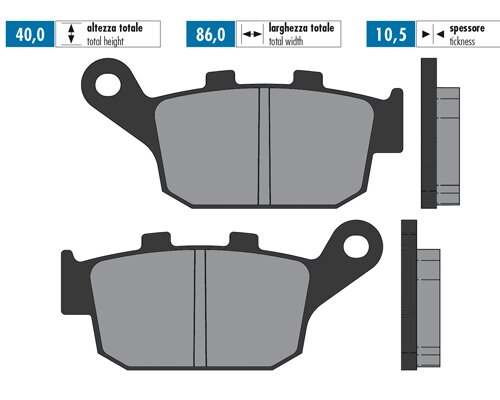 Plaquettes de frein Polini Sintered Peugeot SV 250