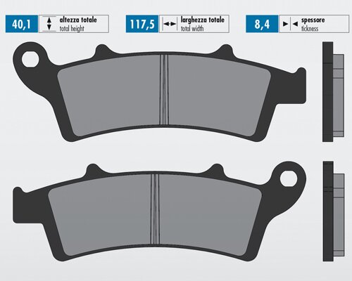 Plaquettes de frein Polini Sintered Aprilia Atlantic