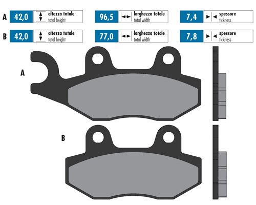 Plaquettes de frein Polini Sintered Peugeot Vivacity 125