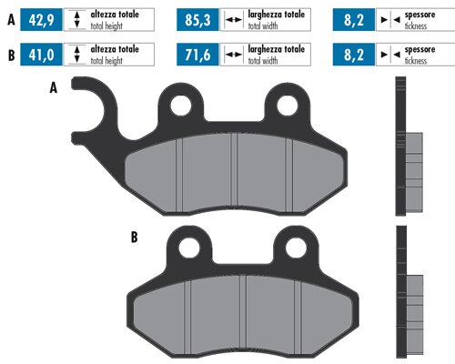 Plaquettes de frein Polini Sintered Peugeot Tweet