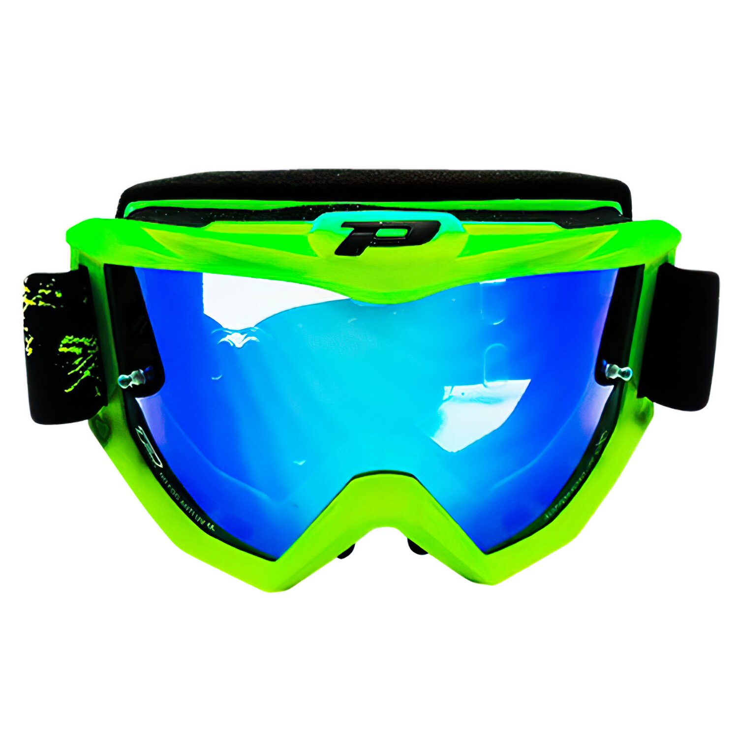 Masque cross ProGrip 3204 FL écran miroir vert fluo