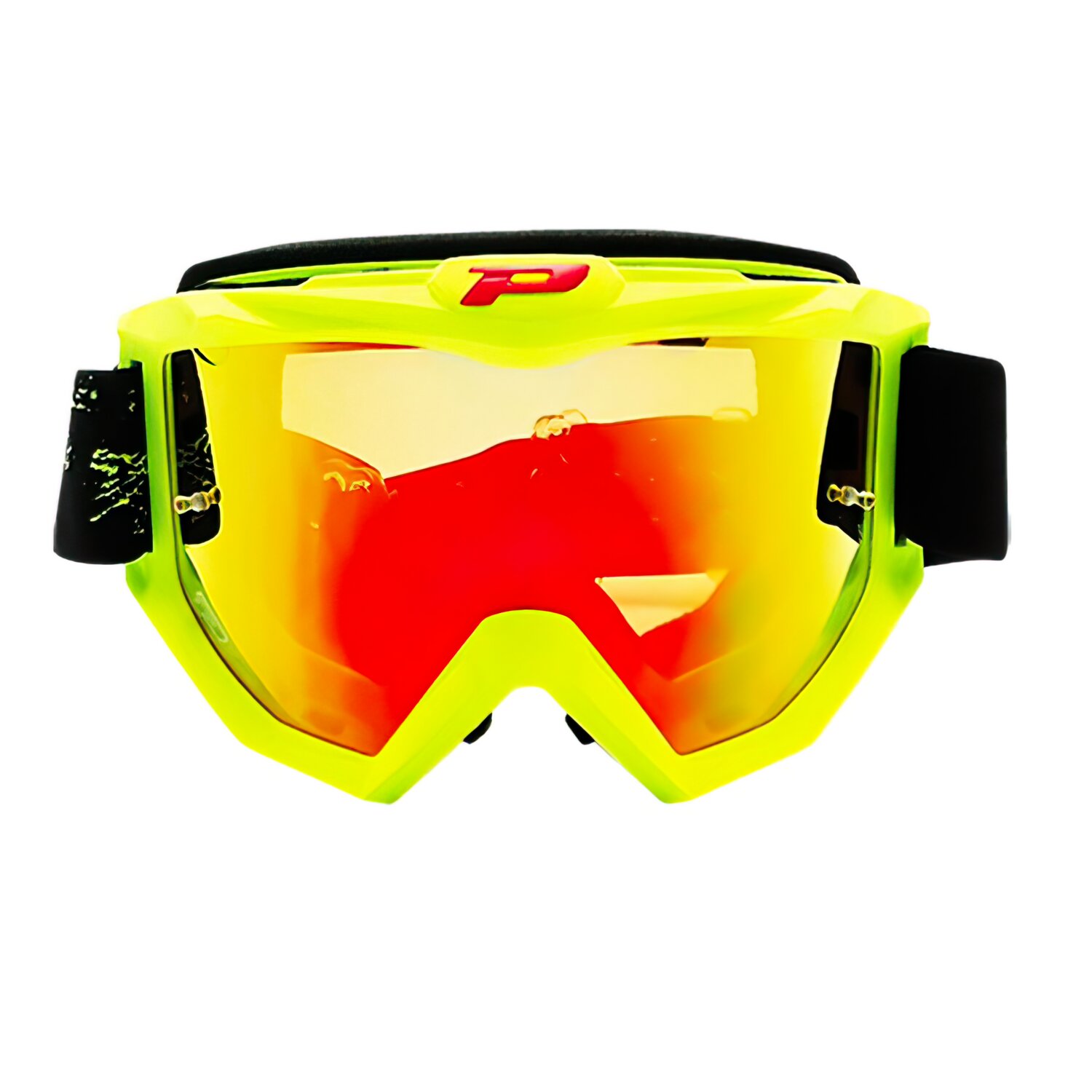 Masque cross ProGrip 3204 FL écran miroir jaune fluo