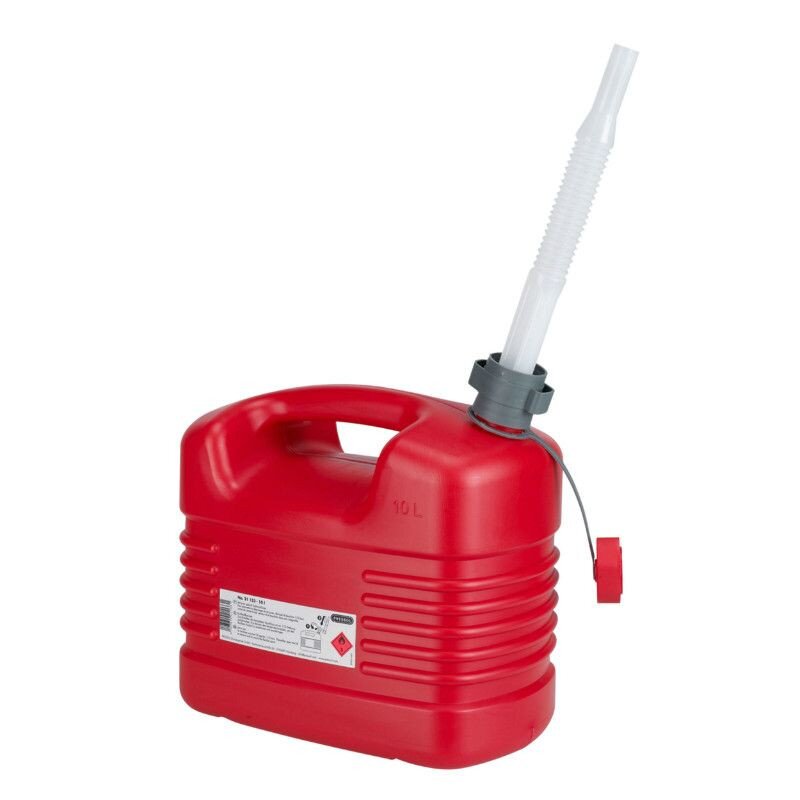 Jerrican d'essence plastique Pressol rouge 10L