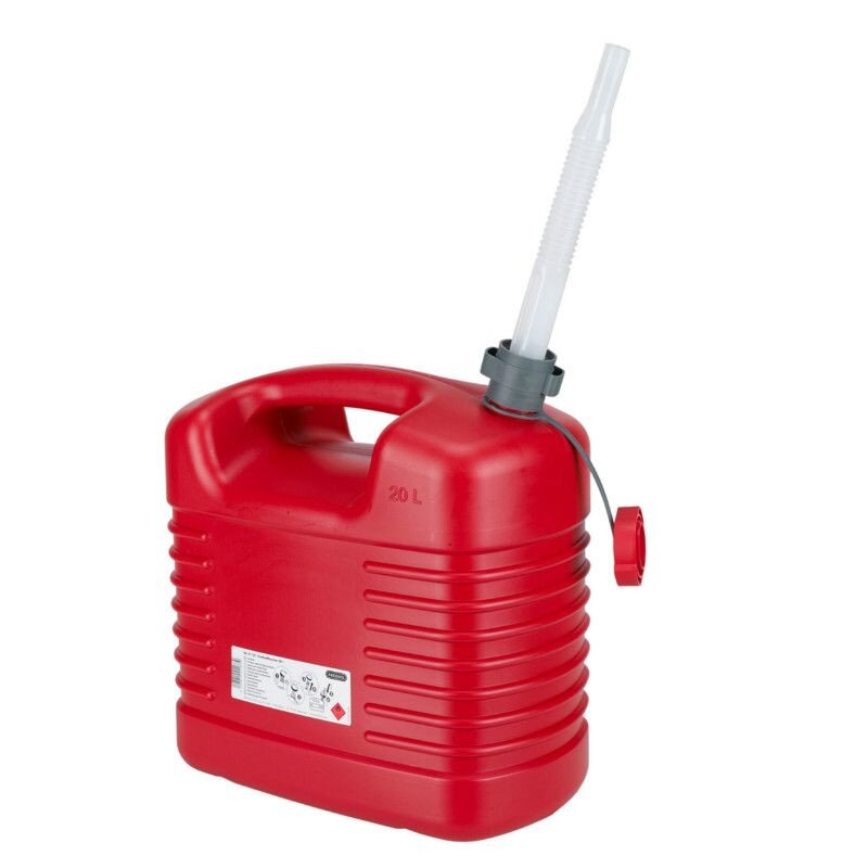 Jerrican d'essence plastique Pressol rouge 20L