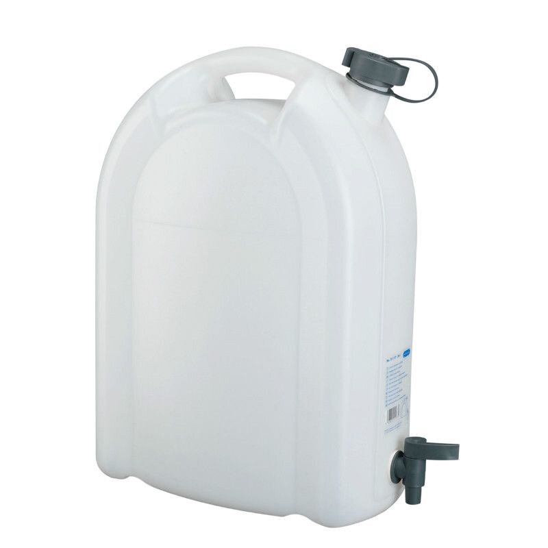 Jerrican d'eau plastique Pressol avec bouchon + robinet transparent 20L