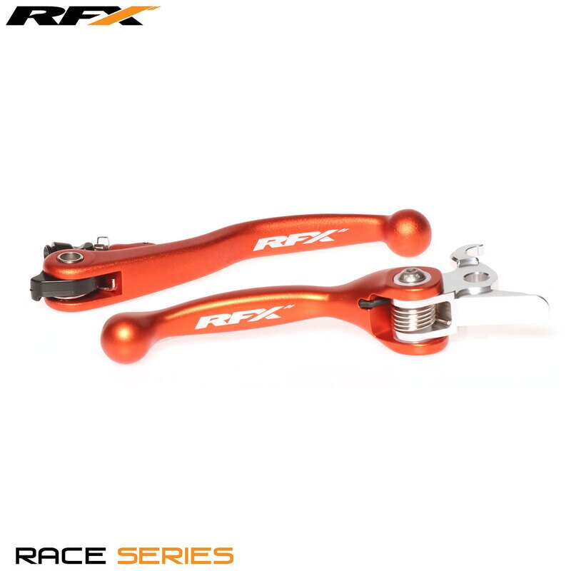 Paire de leviers retournables RFX Race - KTM EXC 125cc - Orange