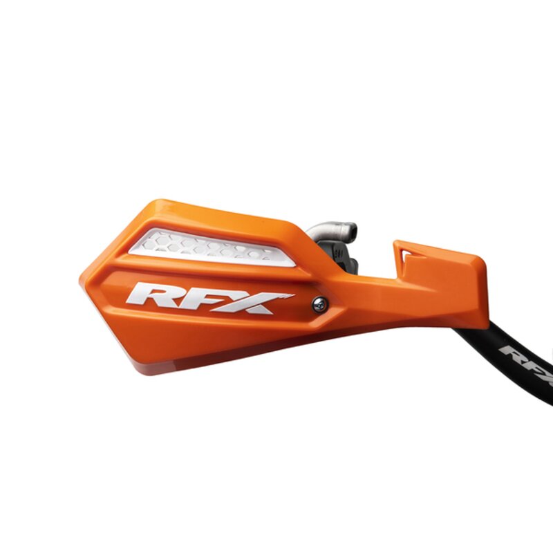 RFX Protèges mains 1 Series Orange / blanc - avec kit de montage