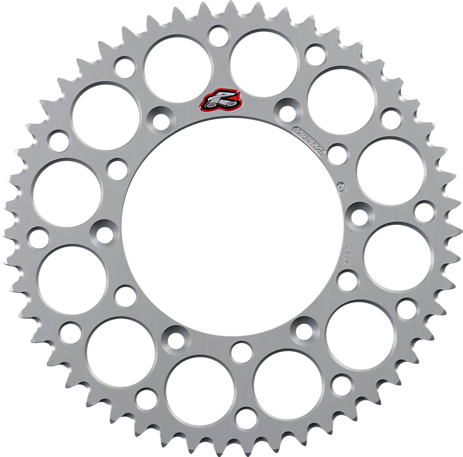 Couronne RENTHAL Ultra-Light 123U en Aluminium Gris Argent D51/520 pou