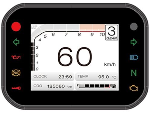 Compteur Koso RX-3S avec écran TFT jusqu'à 15 000 tr/min
