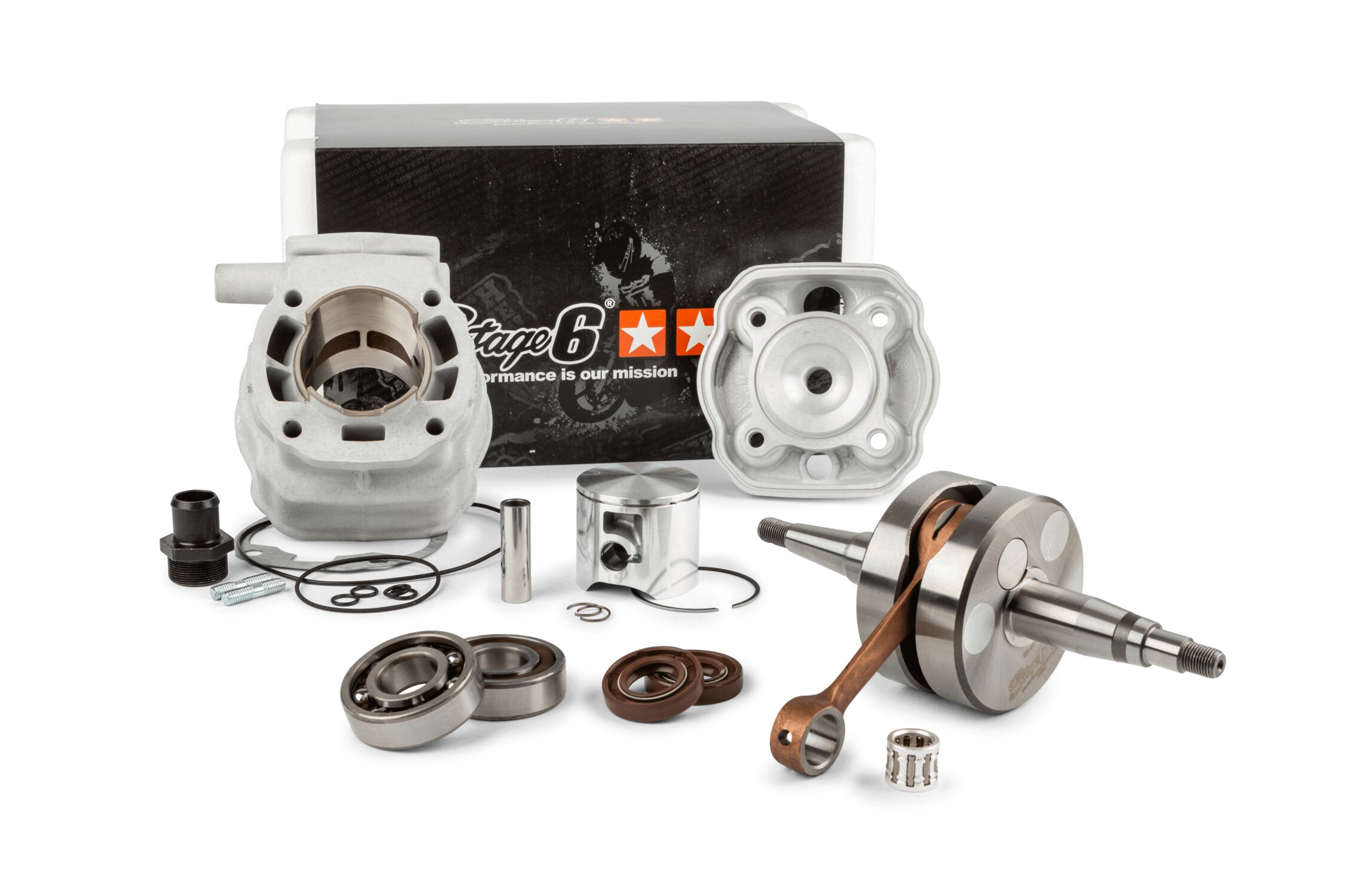 Pack cylindre - vilebrequin Stage6 BigRacing 77 Derbi Euro 2