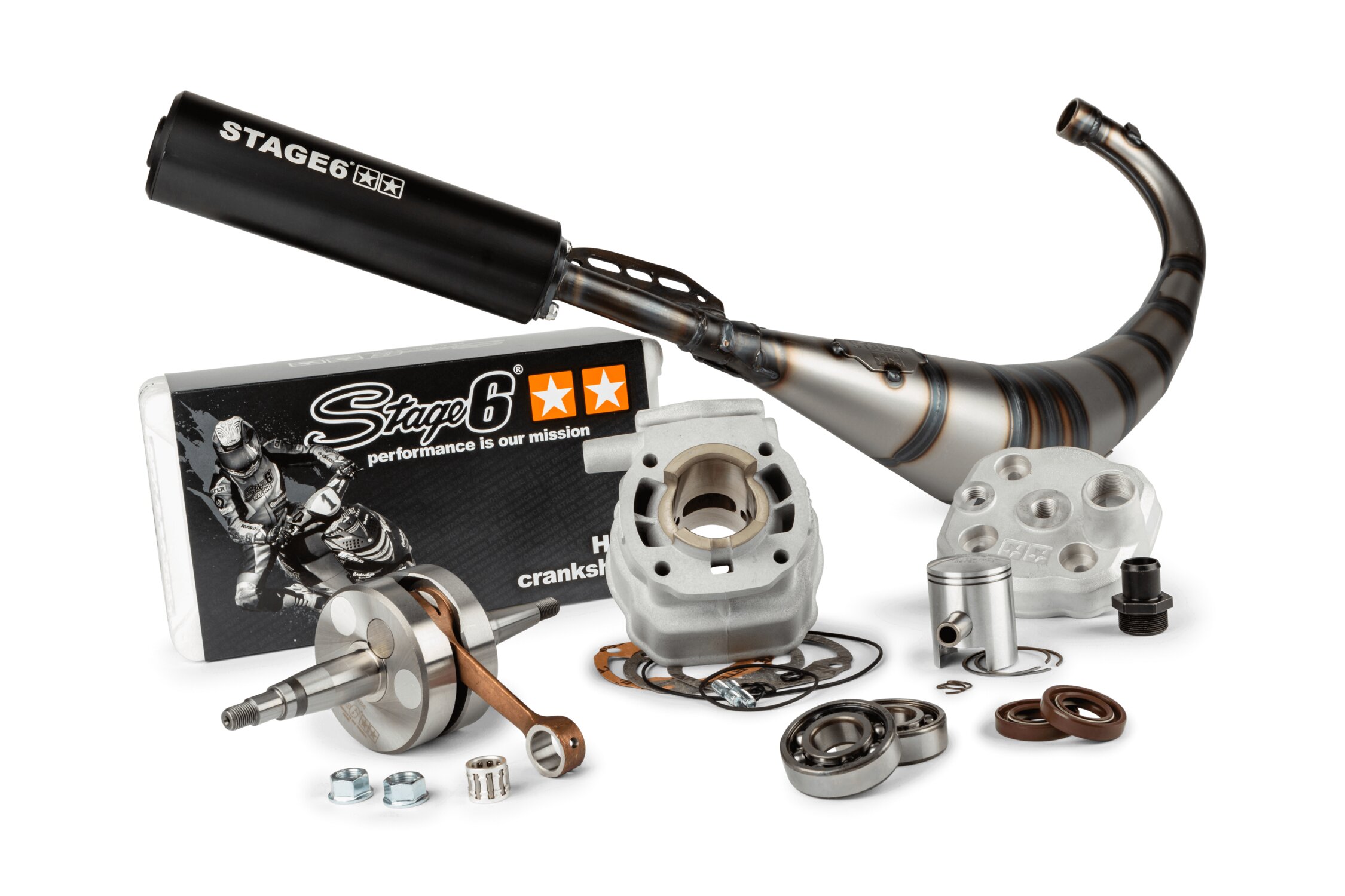Pack Cylindre - Vilebrequin - Pot Stage6 Sport Pro MK2 50 Derbi Euro2