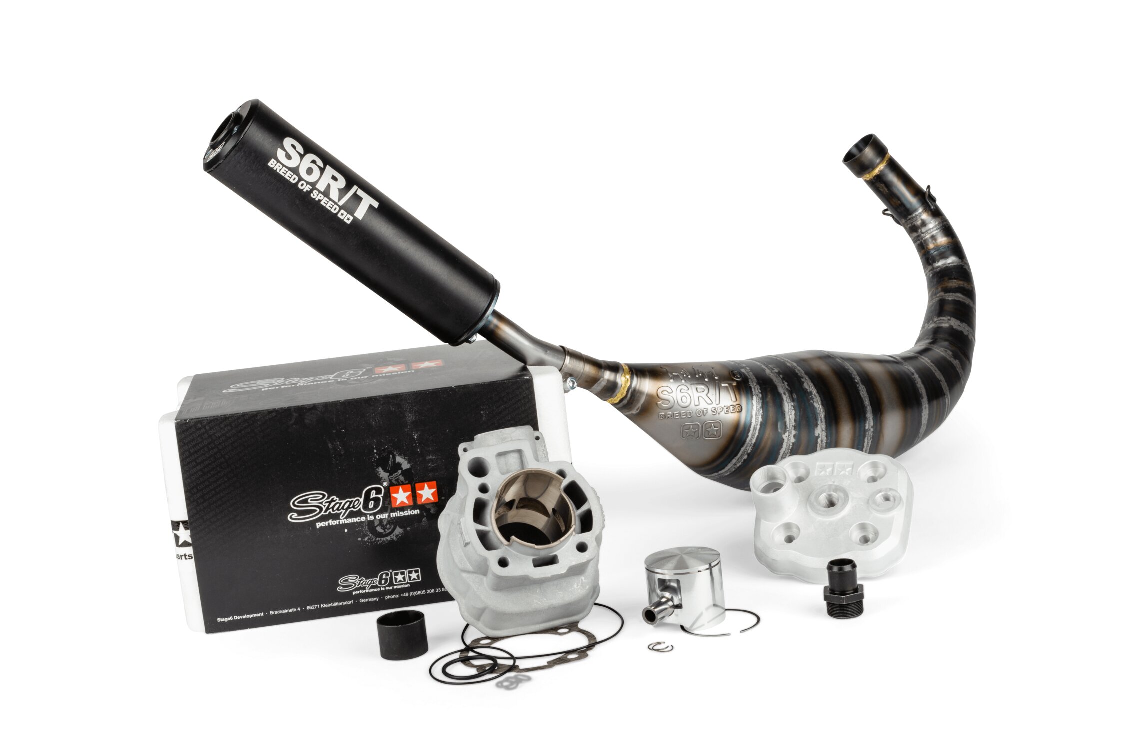 Pack cylindre - Pot Stage6 BigRacing 77 noir Minarelli AM6