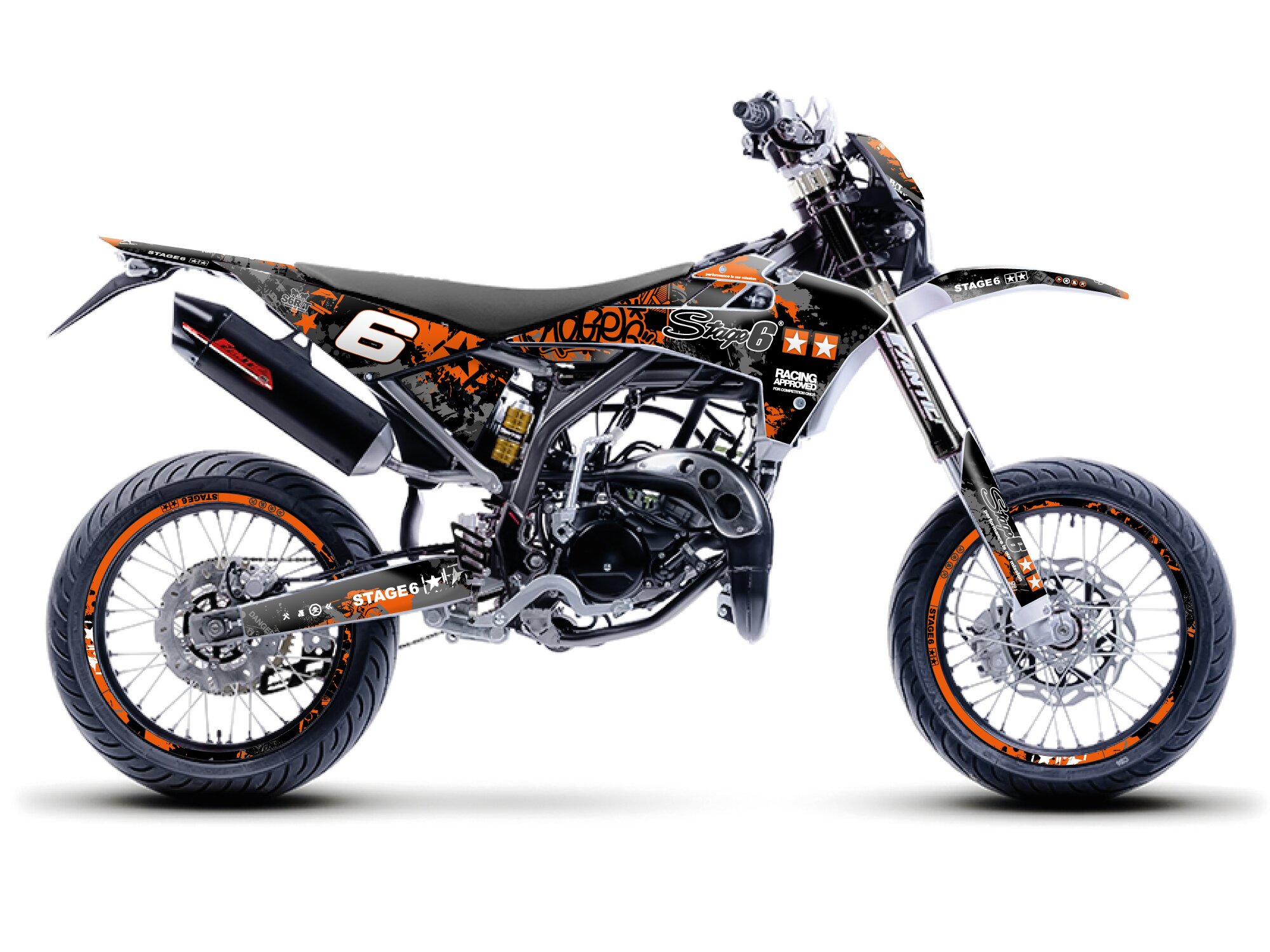 Kit déco Fantic XM 50 2017 - 2022 orange / noir