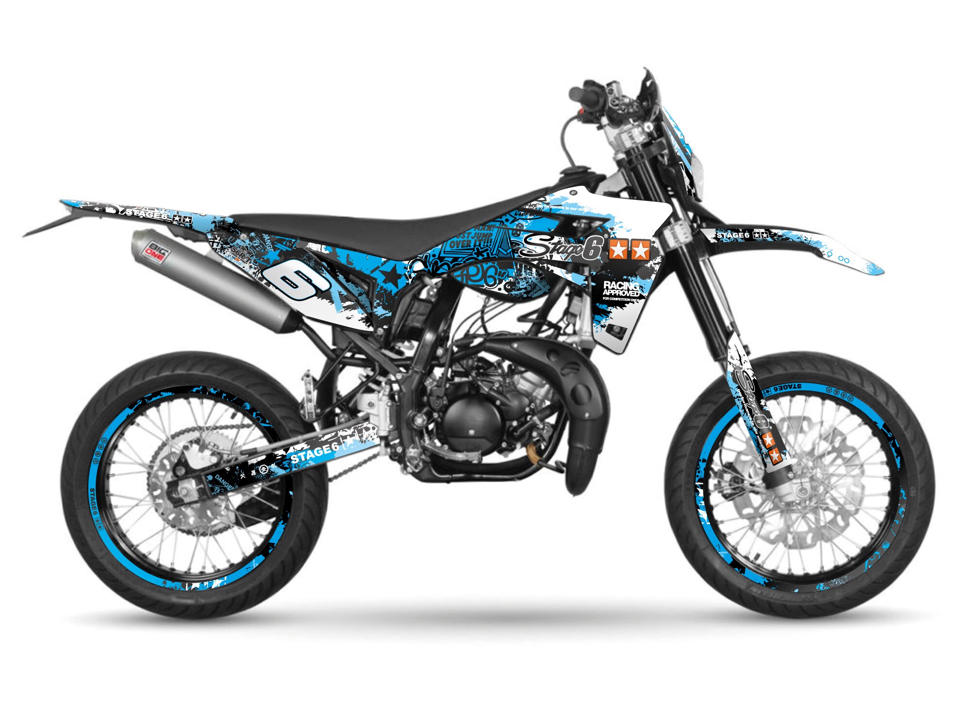 Kit déco Sherco SM-R 50 depuis 2018 Stage6 bleu / noir