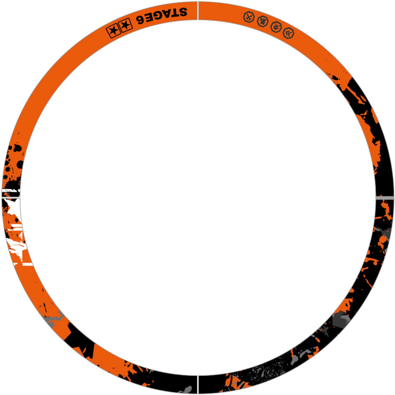 Stage6 Liseret de jante Scooter 10" orange / noir