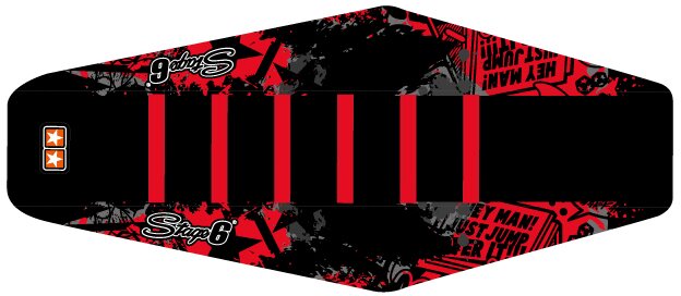 Housse de selle Sherco SM-R 50 depuis 2013 Stage6 Full Covering rouge / noir