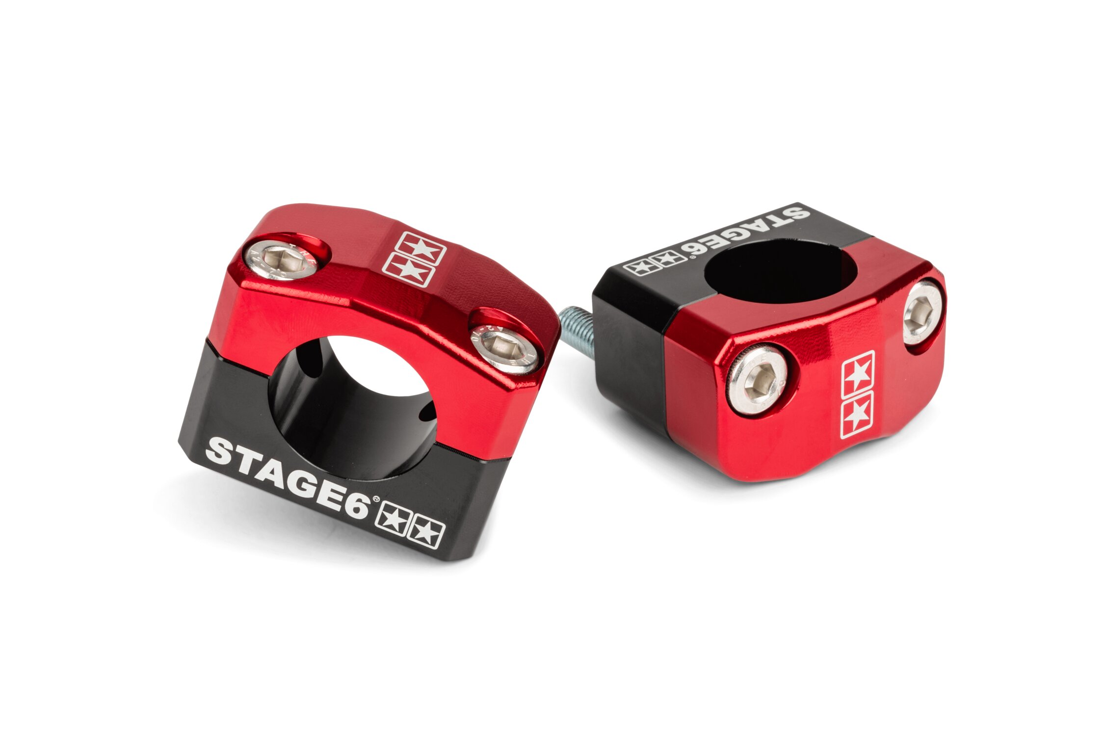 Pontet de guidon 28mm Stage6 rouge