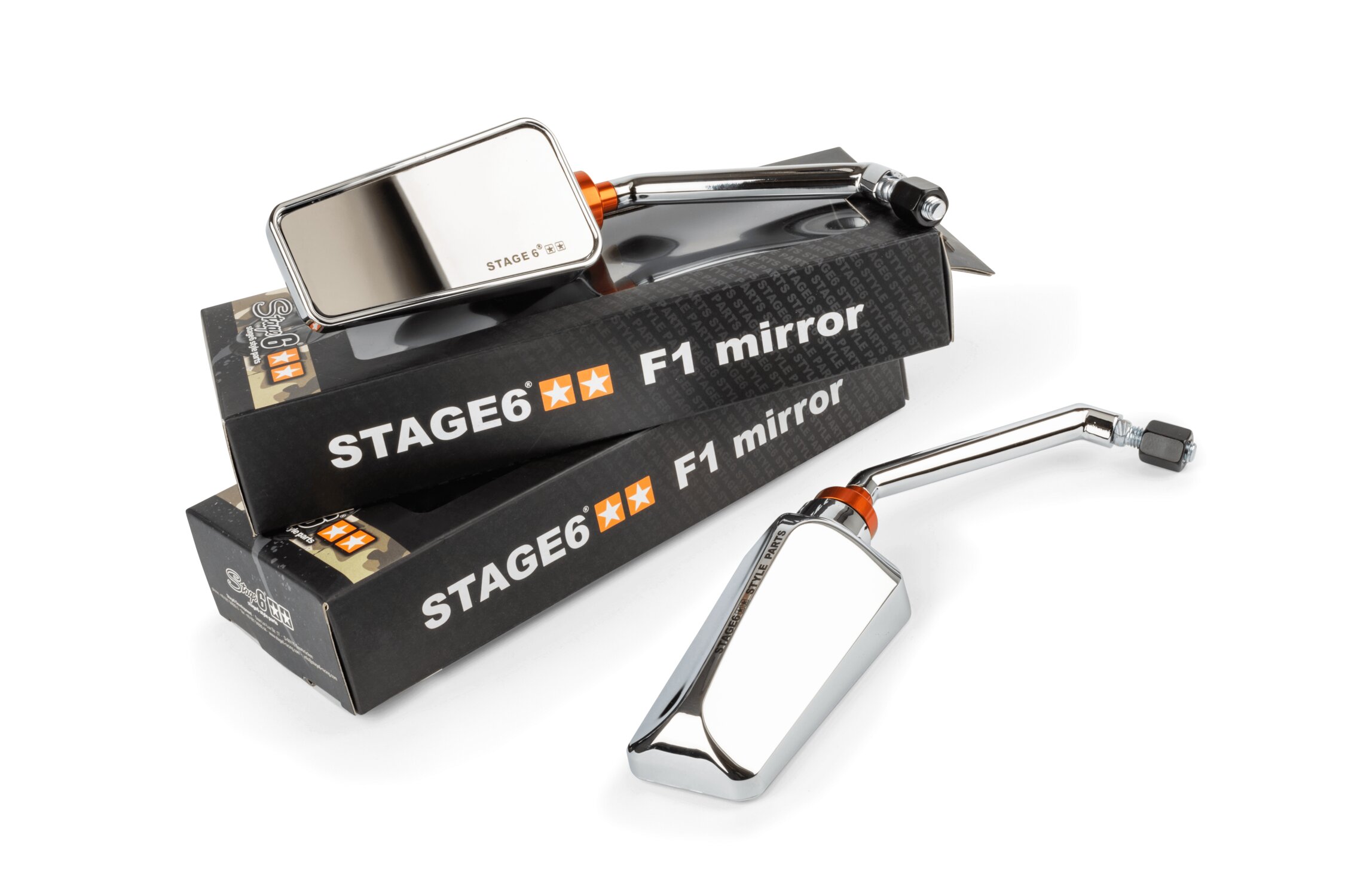 Rétroviseurs F1 Stage6 chromé