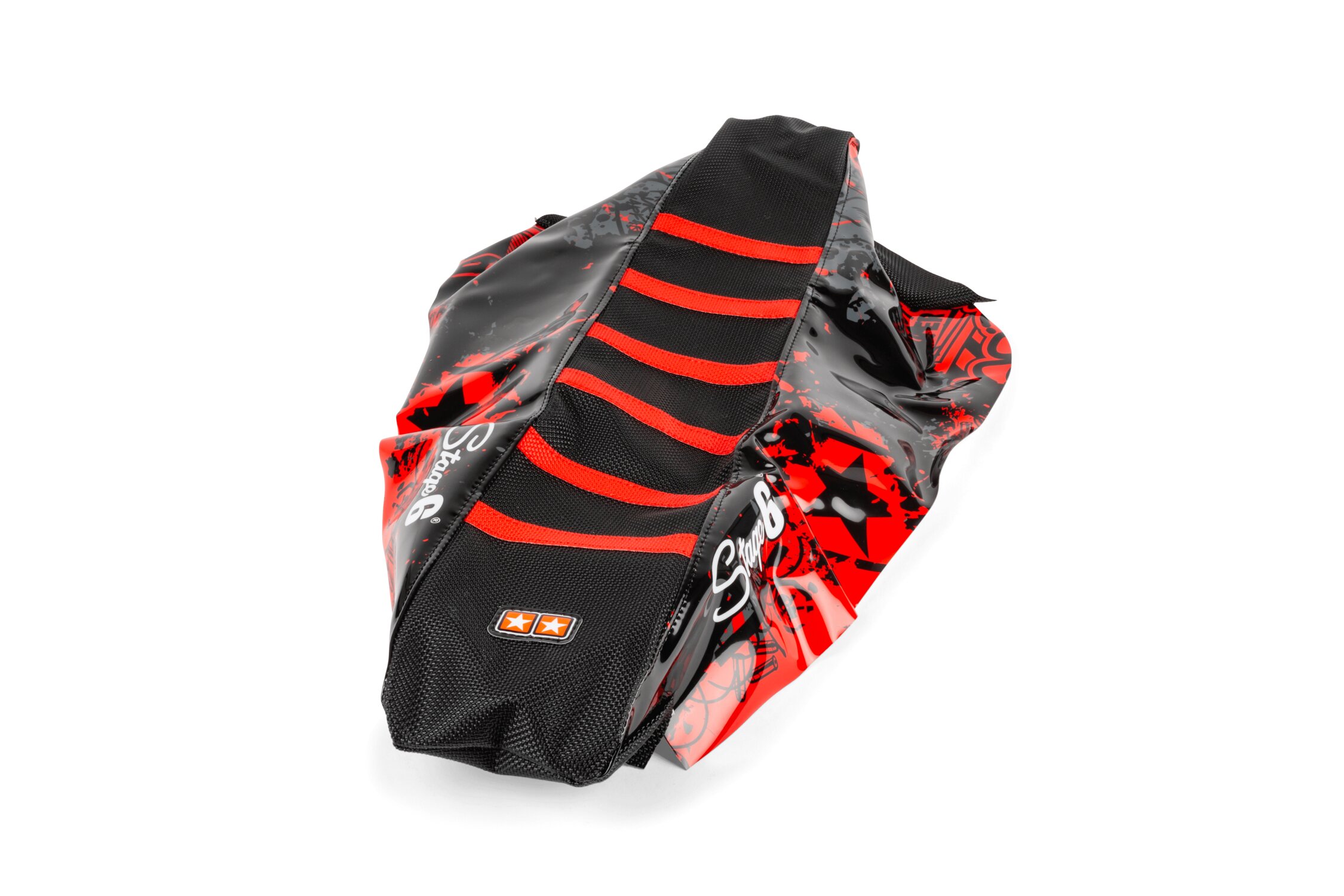 Housse de selle Yamaha DT Stage6 Full Covering rouge / noir
