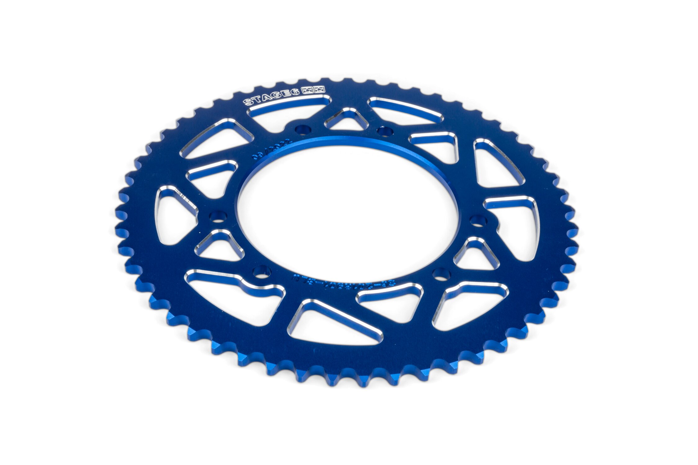 Couronne 53 dents - 420 Stage6 alu CNC Bleu Rieju MRT