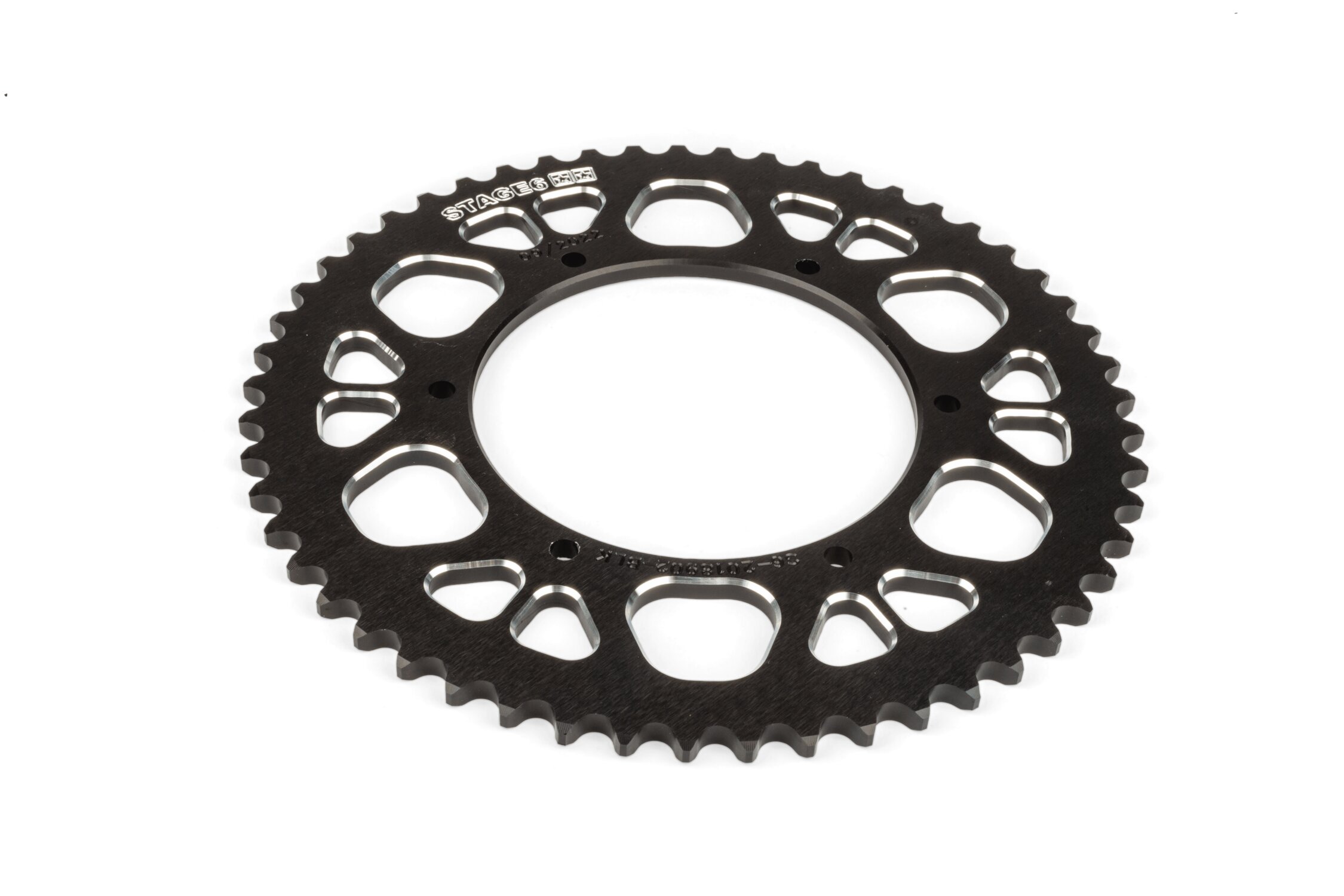 Couronne 53 dents - 420 Stage6 alu CNC Noir Aprilia SX 50